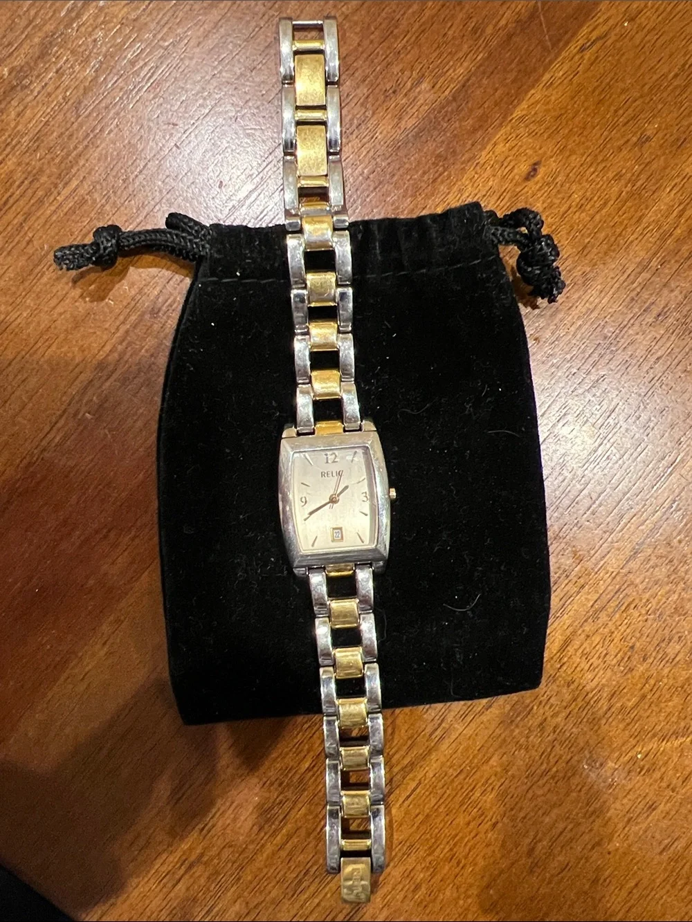 Relic Two-Tone Gold and Silver Women's Link Bracelet Watch
